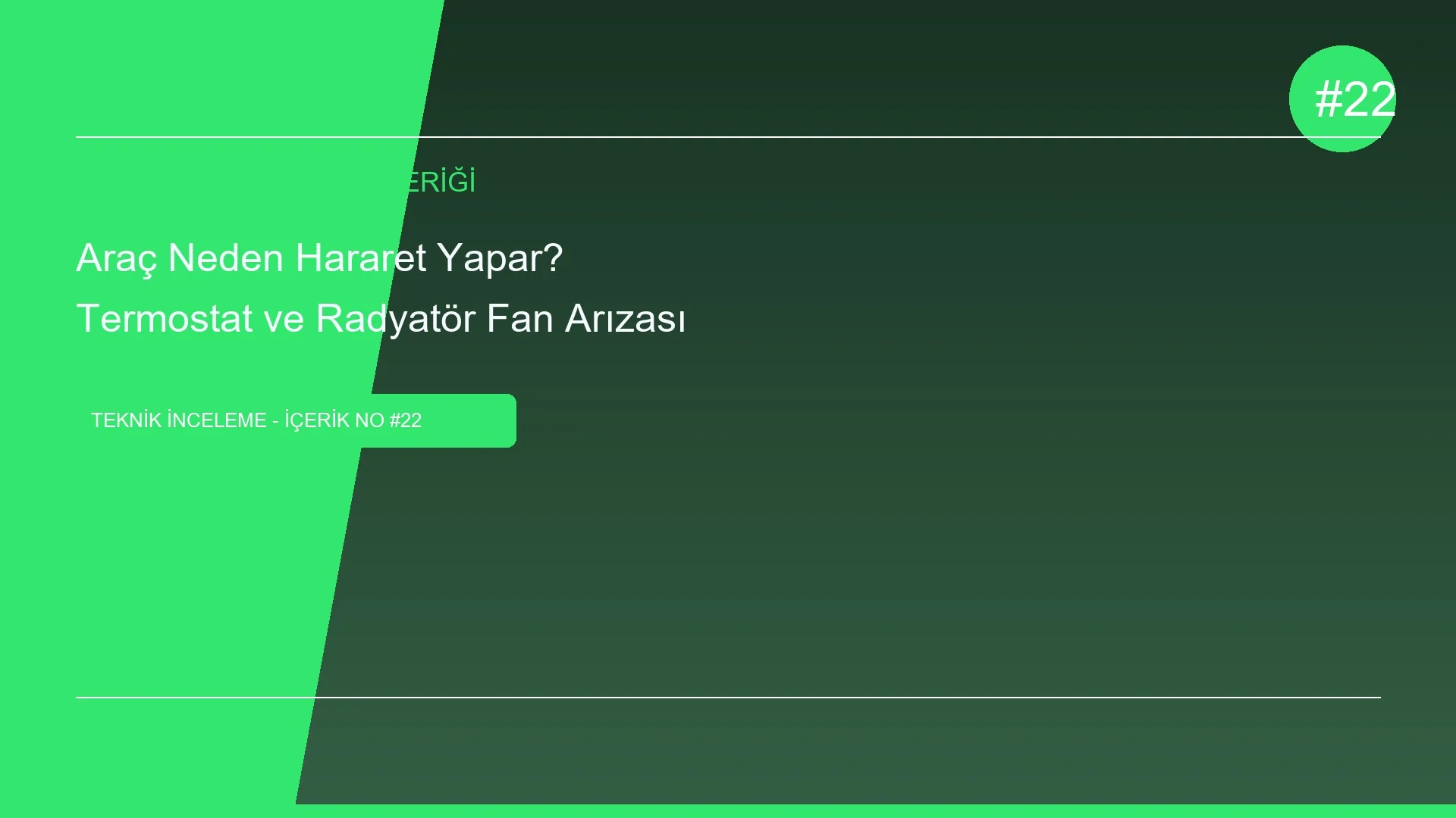 Araç Neden Hararet Yapar? Termostat ve Radyatör Fan Arızası