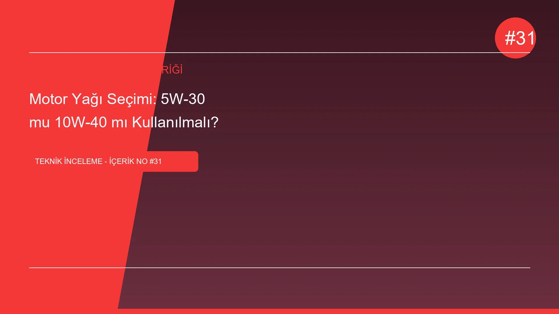 Motor Yağı Seçimi: 5W-30 mu 10W-40 mı Kullanılmalı?