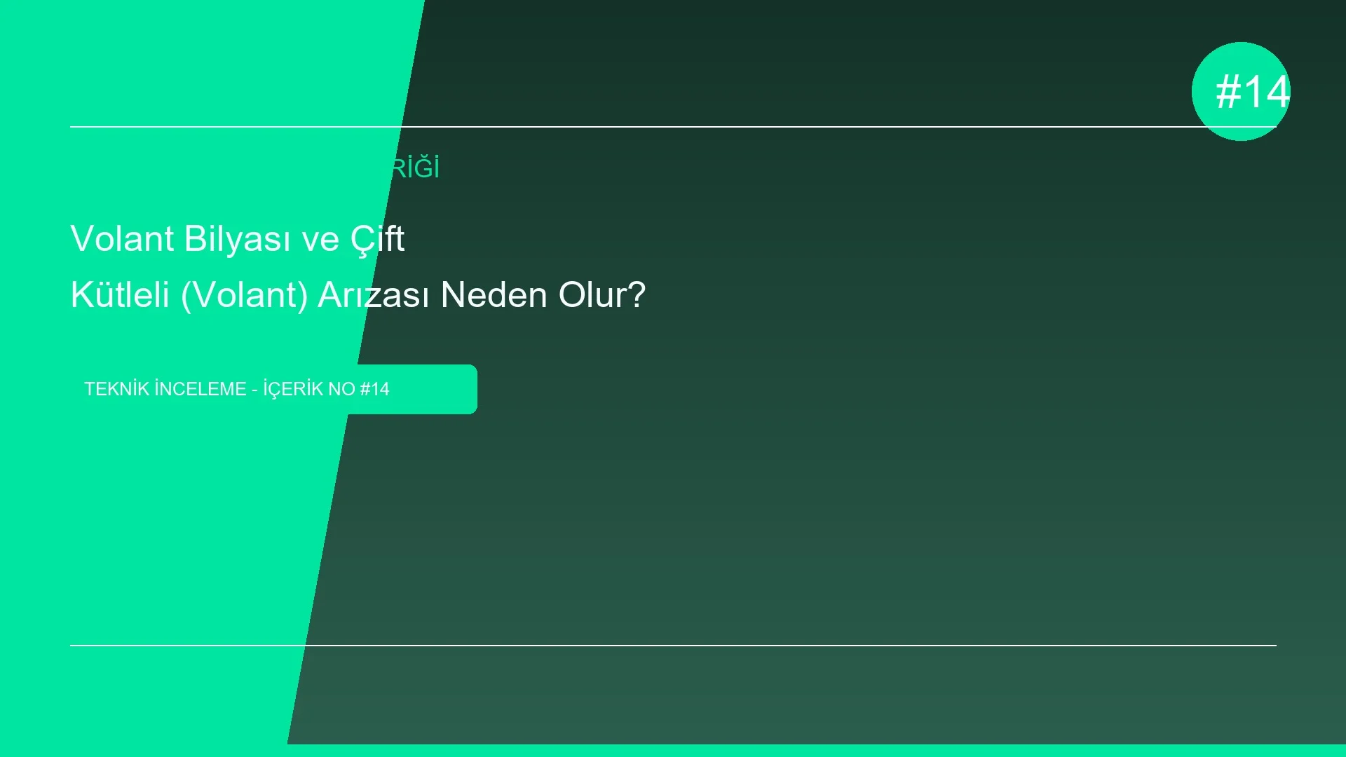 Volant Bilyası ve Çift Kütleli (Volant) Arızası Neden Olur?